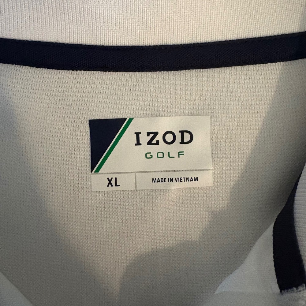 Izod Golf White Collared Athletic Active Short Sleeve Golf Shirt (Women's XL) - Picture 4 of 6